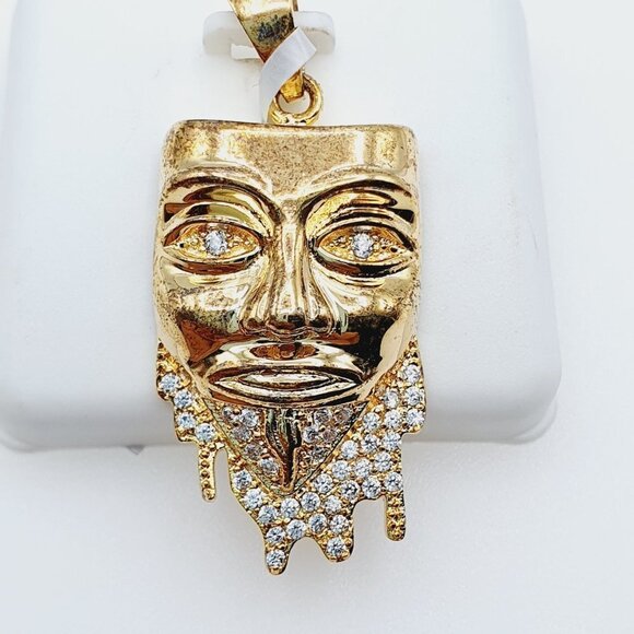 "14K Gold Plated Cubic Zircon Pendant, INUS1BR020 - Picture 5 of 9